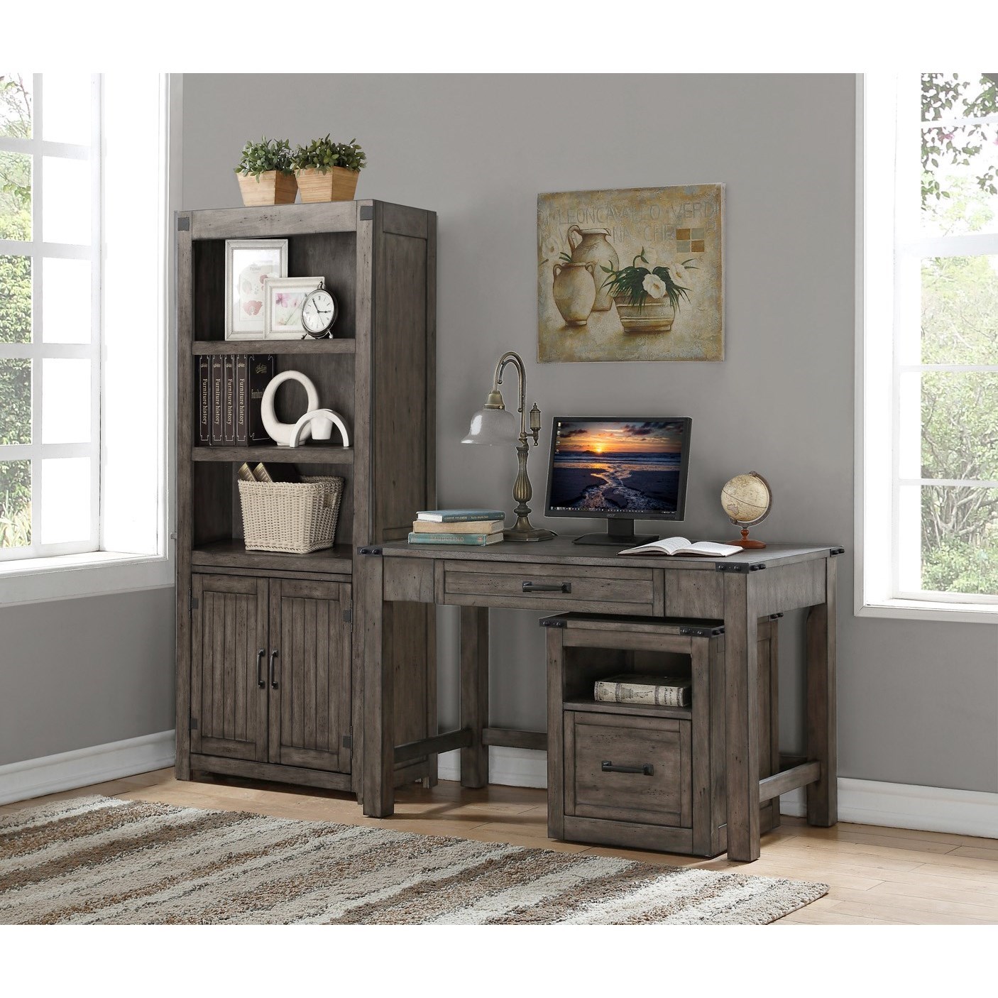 Writing table hotsell with hutch